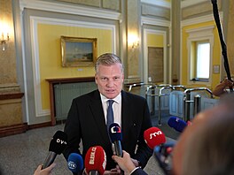 Vládní zmocn�nec pro klimatickou politiku a Green Deal Filip Turek p�i p�íchodu...