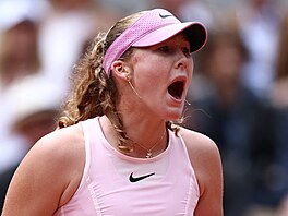 Mirra Andrejevová b�hem finále Roland Garros
