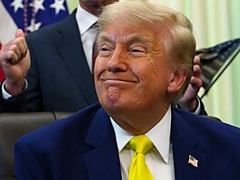 Donald Trump v Oválné pracovn� Bílého domu (4. �ervna 2026)