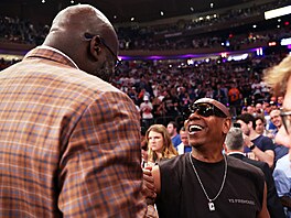 Komik Dave Chappelle (vpravo) a basketbalová star Shaquille O�Neal p�ed t�etím...