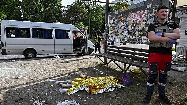 Rusko za�to�ilo na Z�poro��, zas�hlo autobusovou zast�vku. (8. �ervna 2026)