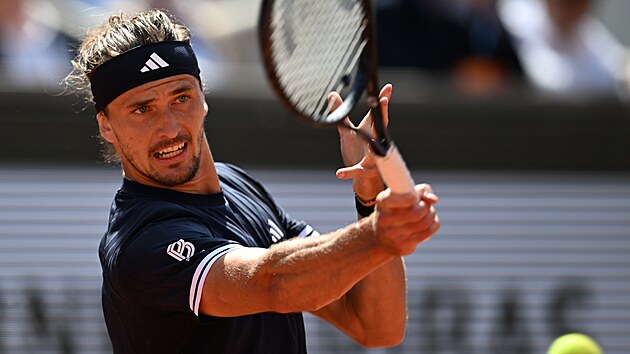 Alexander Zverev během finále Roland Garros