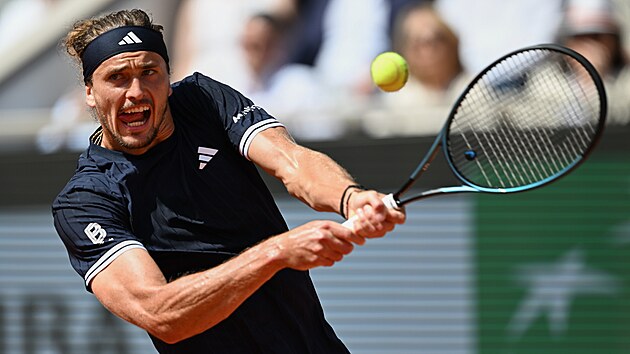 Alexander Zverev během finále Roland Garros