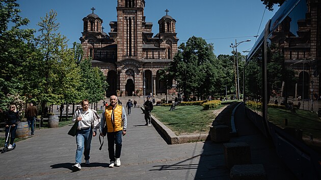 Na sn�mku centrum B�lehradu.