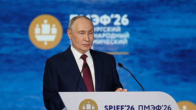 Ruský prezident Vladimir Putin na Petrohradském mezinárodním ekonomickém fóru...