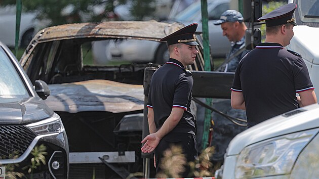 Ve m�st� Bala�icha u Moskvy explodoval osobn� automobil, v n�m� �dajn� zahynul jeden z rusk�ch gener�l�. (9. �ervna 2026)