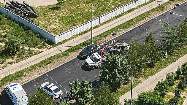 Ve m�st� Bala�icha u Moskvy explodoval osobn� automobil, v n�m� �dajn� zahynul jeden z rusk�ch gener�l�. (9. �ervna 2026)