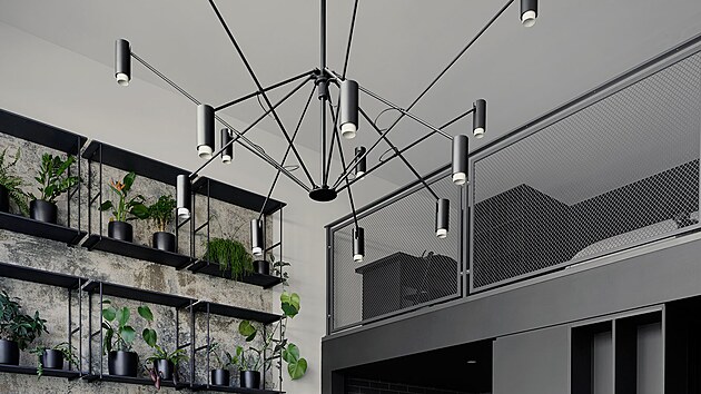 V ob�vac�m pokoji p�edstavuje dominantu lustr W, kter� navrhl design�r Perez Ochando pro zna�ku Marset.