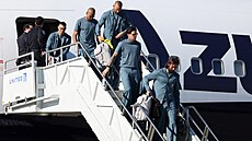 P�ílet brazilské reprezentace do d�ji�t� mistrovství sv�ta ve fotbale v USA.