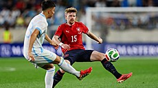 Zálo�ník Pavel �ulc brání v utkání s Guatemalou.