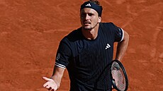 Alexander Zverev b�hem finále Roland Garros