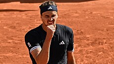 Alexander Zverev b�hem finále Roland Garros
