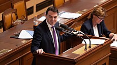 Aktuální sch�ze Poslanecké sn�movny. Na snímku    Petr Macinka (Motoristi). (5....