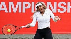 Americká legenda Serena Williamsová na tréninku p�ed svým o�ekávaným návratem...