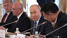 Ruský prezident Vladimir Putin v Petrohradu, kde se koná Petrohradské...