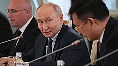 Ruský prezident Vladimir Putin v Petrohradu, kde se koná Petrohradské...
