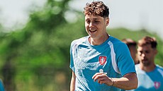 Kapitán reprezentace Ladislav Krej�í b�hem prvního tréninku v New Yorku.