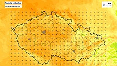 Teplota vzduchu v �esku b�hem první tropické noci leto�ního roku. (9. �ervna...