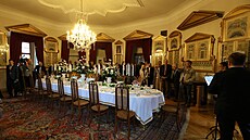 V místnosti, kde byl kdysi relikviá� sv. Maura, vznikla slavnostní zámecká...