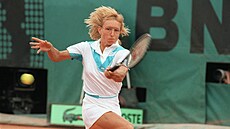 Martina Navrátilová ve finále Roland Garros 1986.