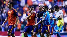 �pan�l�tí fotbalisté po vít�zném p�ípravném zápase