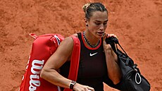 Aryna Sabalenková pro proh�e ve �tvrtfinále Roland Garros