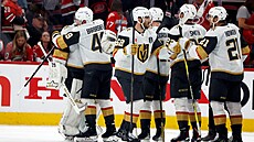 Hokejisté Vegas si gratulují k úsp�n� zvládnutému vstupu do finále play off.
