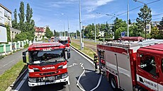 Po�ár v bývalém hotelu CD v Plzni zam�stnal v pond�lí dopoledne hasi�e. (8....