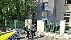 Po�ár v bývalém hotelu CD v Plzni zam�stnal v pond�lí dopoledne hasi�e. (8....