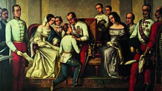 Mladého Franti�ka Josefa a jeho p�edch�dce Ferdinanda I. p�i p�evzetí moci dne...