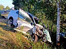 Nehoda osobního a nákladního auta uzav�ela u Stochova na Kladensku dálnici D6...