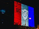 Nov� p�edstavené logo fotbalové Zbrojovky promítl klub v noci na vybrané...