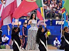 Zahajovací ceremoniál v Los Angeles p�ed zápasem domácích USA s Paraguayí. Na...