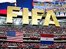 Zahajovací ceremoniál v Los Angeles p�ed zápasem domácích USA s Paraguayí. (13....