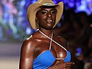 MIAMI BEACH, FLORIDA - MAY 31: A model walks the runway for Voglia Swimwear at...