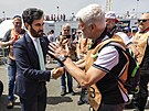 Petr Pavel se pozdravil s prezidentem FIA Muhammadem bin Sulajimem.