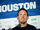 Kou� n�mecké reprezentace Julian Nagelsmann na tiskové konferenci p�ed zápasem...