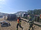 Nehoda dvou nákladních aut u Chý�t� na D11 (18. �ervna 2026)