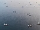 Lod� v Hormuzském pr�livu u ománského pob�e�í (15. �ervna 2026)