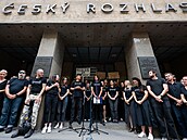 Tisková konference iniciativy Ve�ejnoprávn� k výstra�né stávce kv�li vládní...
