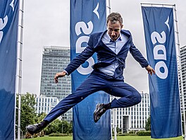 Lídr ODS na pra�ského primátora Tomá� Portlík na zahájení volební kampan� ODS...