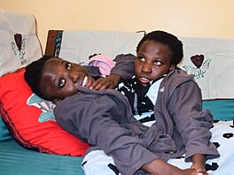Maria (L) and Consolata Mwakikuti