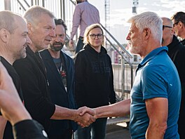 Prezident Petr Pavel vyrazil na záv�r festivalu Rock for People na kapelu Iron...