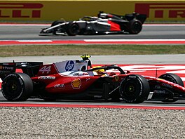 Lewis Hamilton p�i Velké cen� Barcelony-Katalánska.