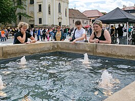 Nám�stí v Postoloprtech po rekonstrukci. (�erven 2026)