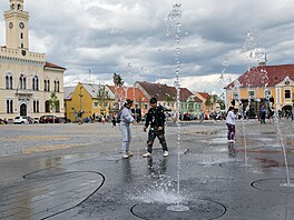 Nám�stí v Postoloprtech po rekonstrukci. (�erven 2026)