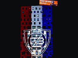 Nov� p�edstavené logo fotbalové Zbrojovky promítl klub v noci na vybrané...