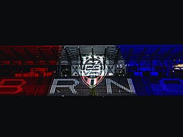 Nov� p�edstavené logo fotbalové Zbrojovky promítl klub v noci na vybrané...