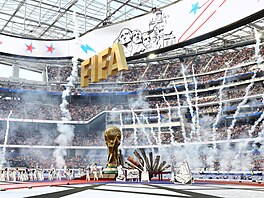 Zahajovací ceremoniál v Los Angeles p�ed zápasem domácích USA s Paraguayí. (13....