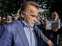Arnold Schwarzenegger p�ijel na akci Noc s legendou v Paláci �ofín. (18. �ervna...